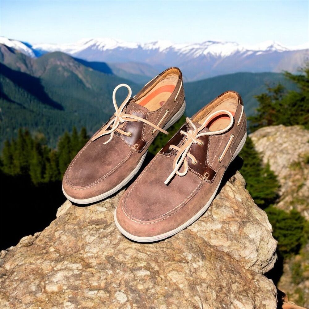 Clark's Men's Brown Leather Deck Shoes